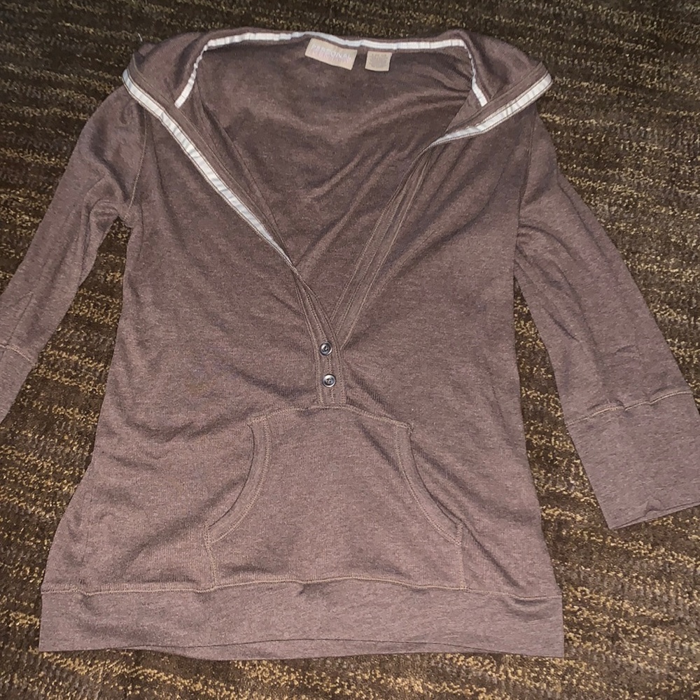 Brown Personal Identity Vintage Shirt w/ Hoodie